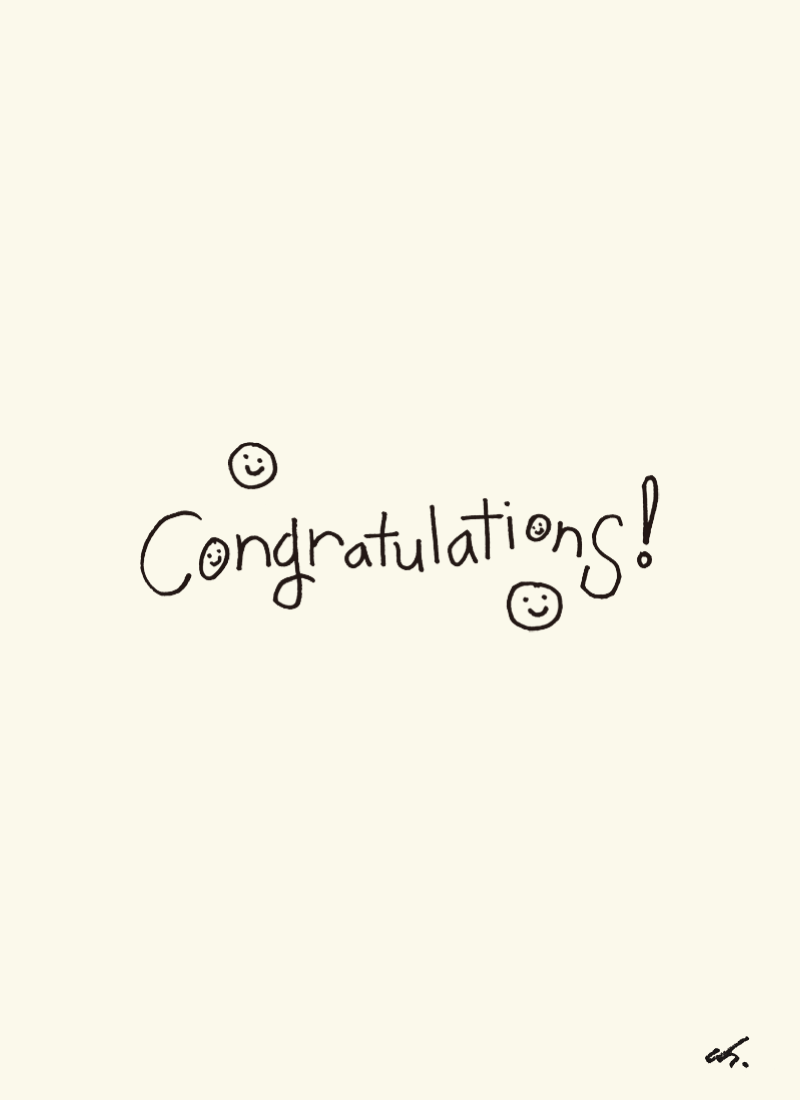 NONFICTION Card Postcard - Congratulations Postcard