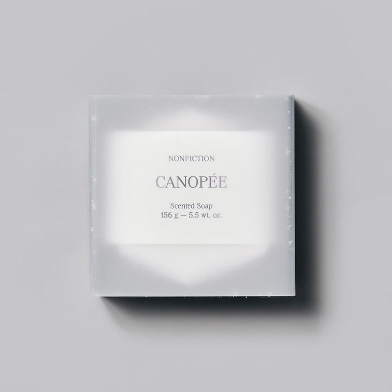 Shop NONFICTION’s CANOPÉE Scented Soap. The vegetable soap consists of 95% natural plant-based ingredients, scented with fresh bergamot.